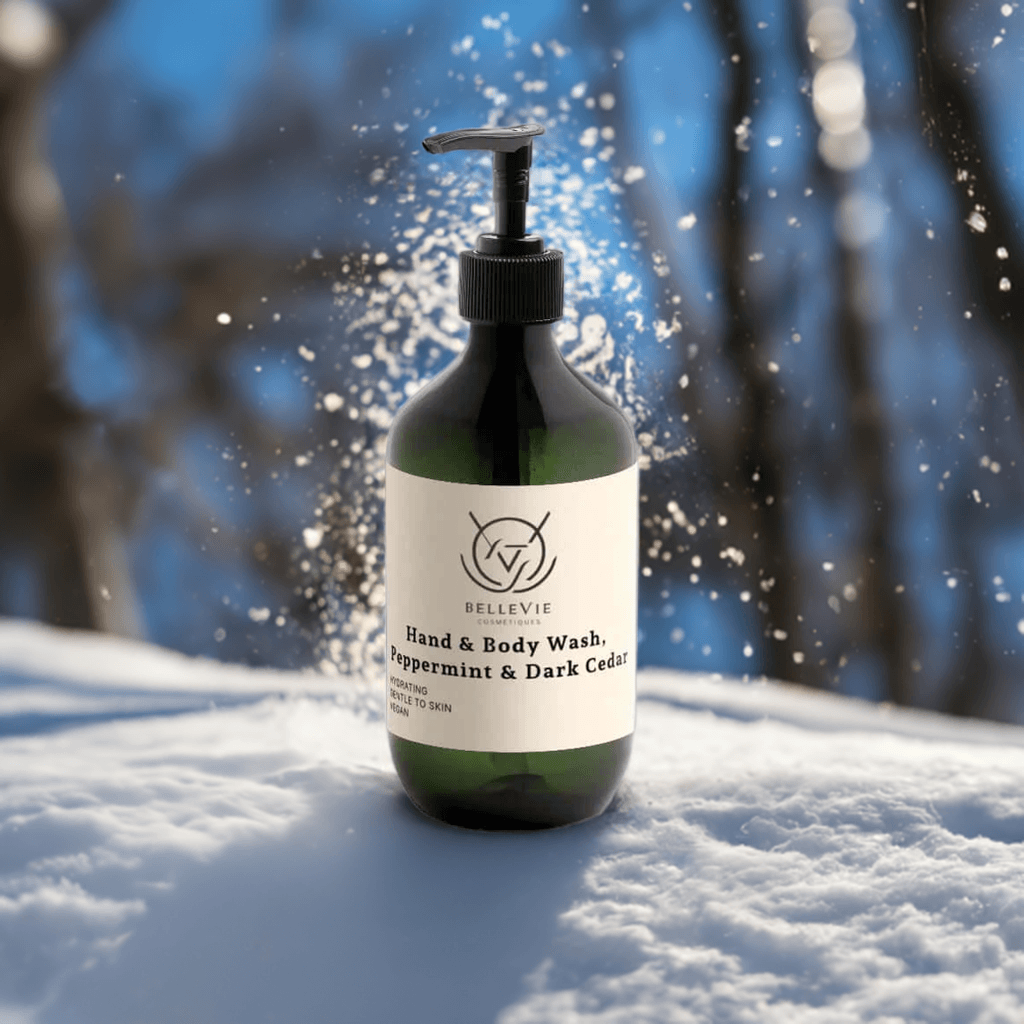Peppermint Scent Hand & Body Wash 490ml – luxurious peppermint & dark cedar fragrance for a revitalizing experience