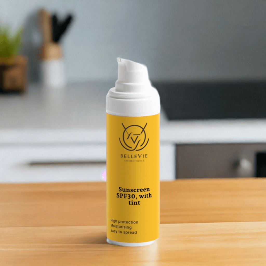 Belle Vie Mineral Tinted Sunscreen SPF30 – shield your skin from UV rays while enhancing complexion with hydration
