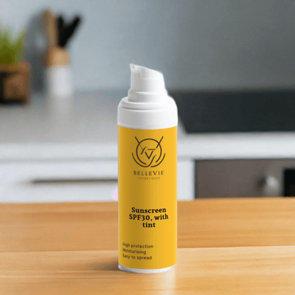 Belle Vie Mineral Tinted Sunscreen SPF30 – shield your skin from UV rays while enhancing complexion with hydration