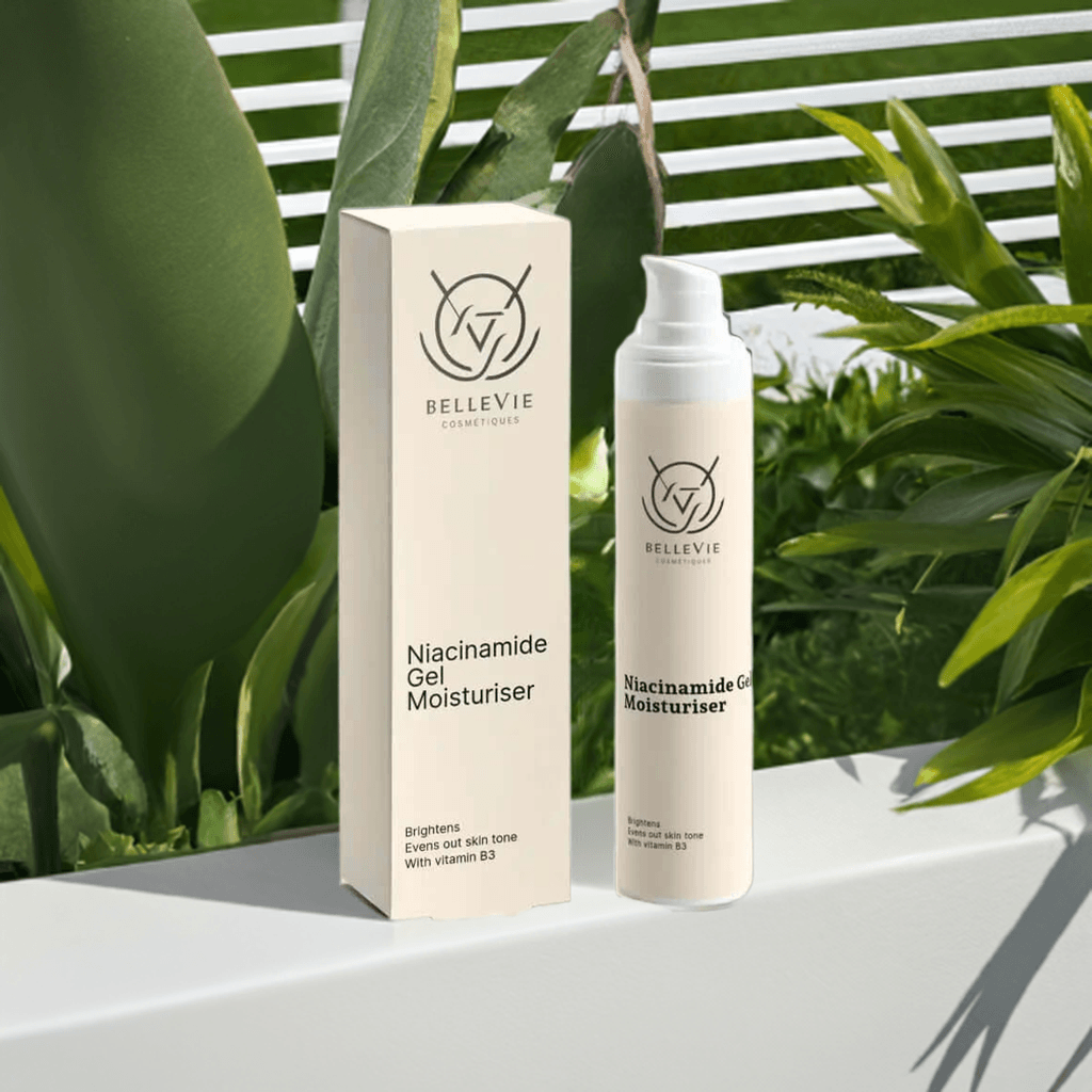 50ml Niacinamide Gel Moisturiser – hydrate and brighten your skin with Belle Vie’s soothing and revitalizing gel