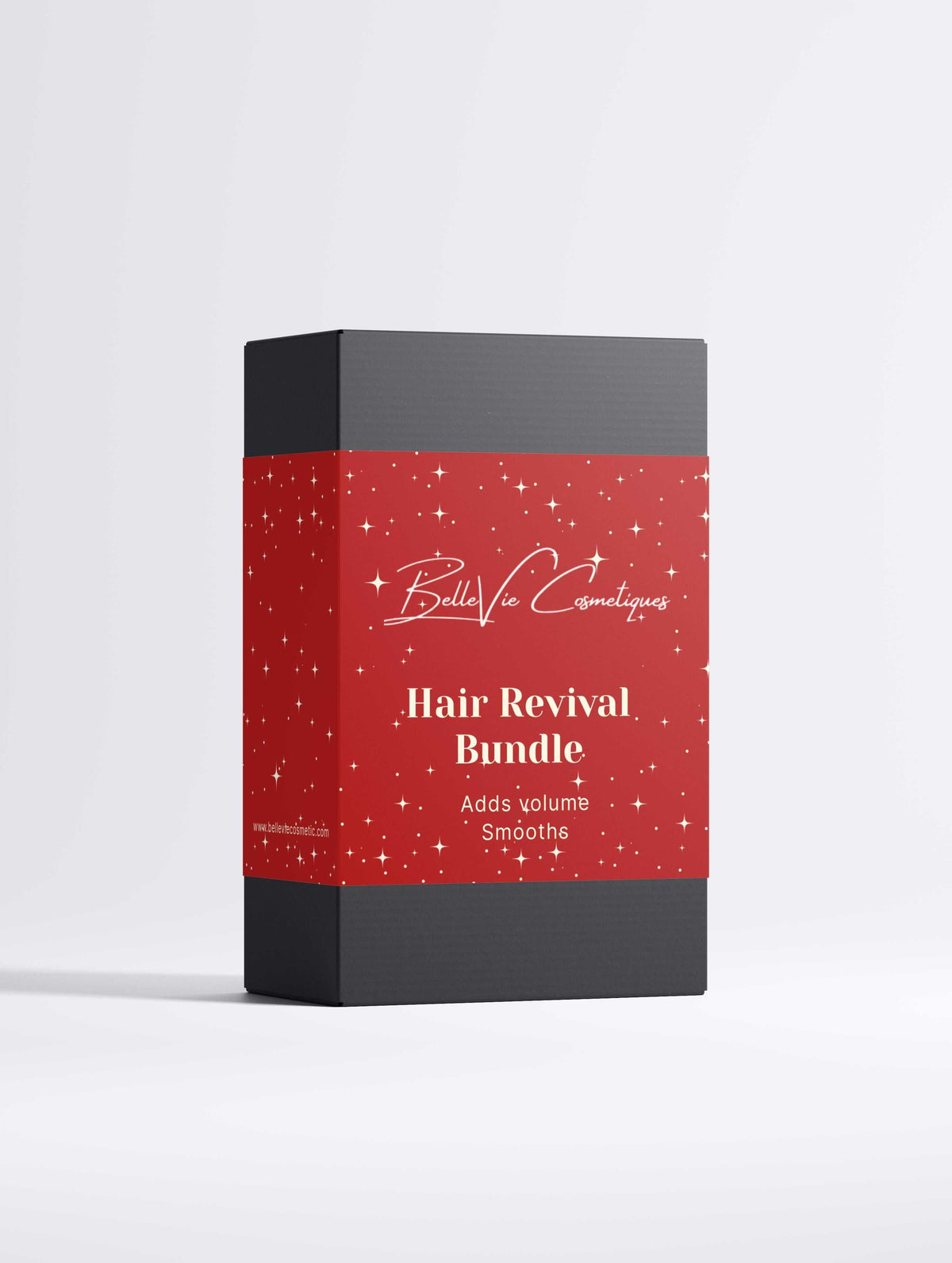 Hair Revival Bundle in a black rectangular box with a red star-speckled label and white lettering