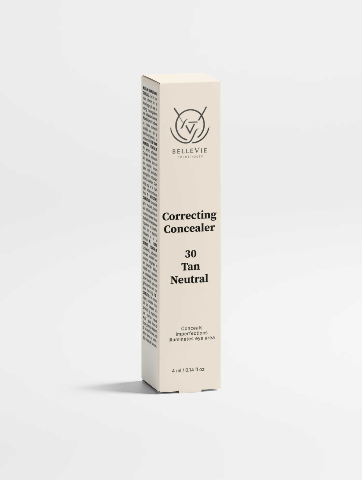 Hydrating Correcting Concealer in a cream-colored rectangular carton, labeled 30 Tan Neutral with black text and logo