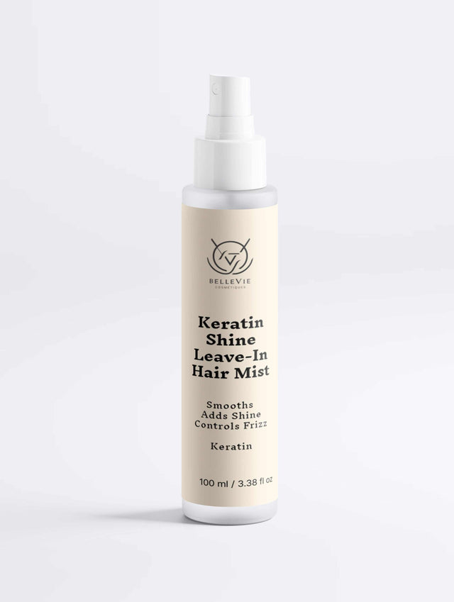 Keratin Shine Leave-In Hårlotion 100ml – Glat, Reparer & Kontrol af Kruset Hår