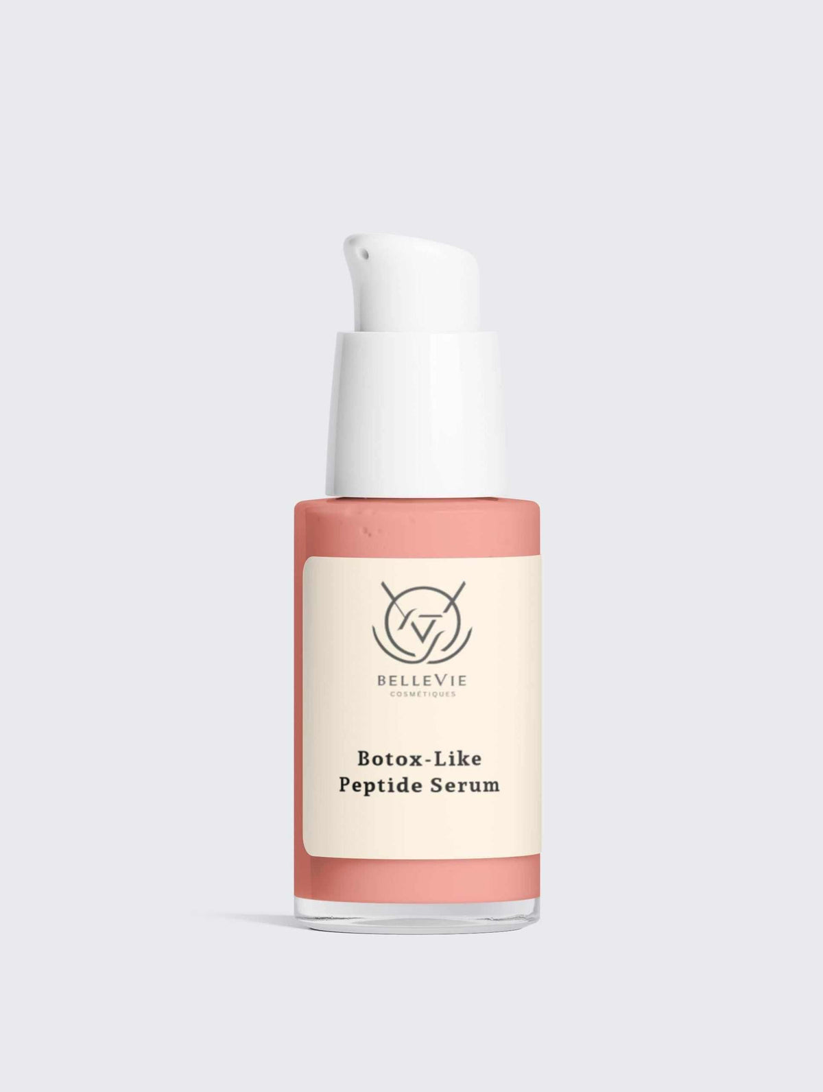 Performance Duo – Anti-Aging Skincare Set featuring a coral-colored serum bottle with a white pump and cream label