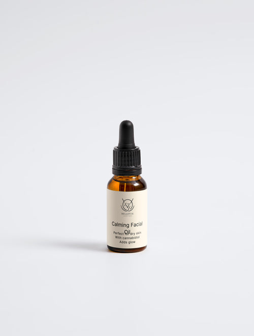 Olio Viso Lenitivo 20ml – Olio Luminoso Biologico, Vegano e Senza Glutine (Formato da Viaggio)