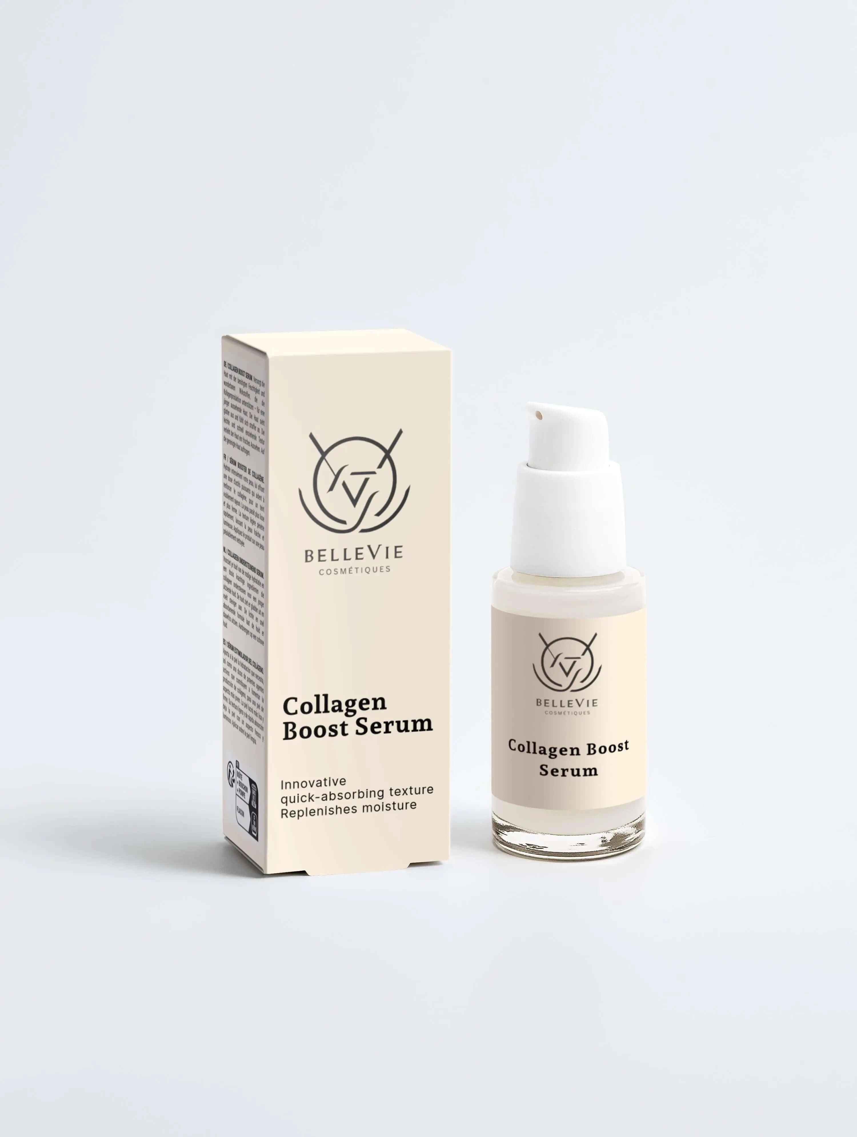 Boost Serum Collection Box - Collagen Boost Serum, Botox-Like Peptide Serum, Natural Retinol-Alternative Oil Serum - BelleVie Cosmétiques