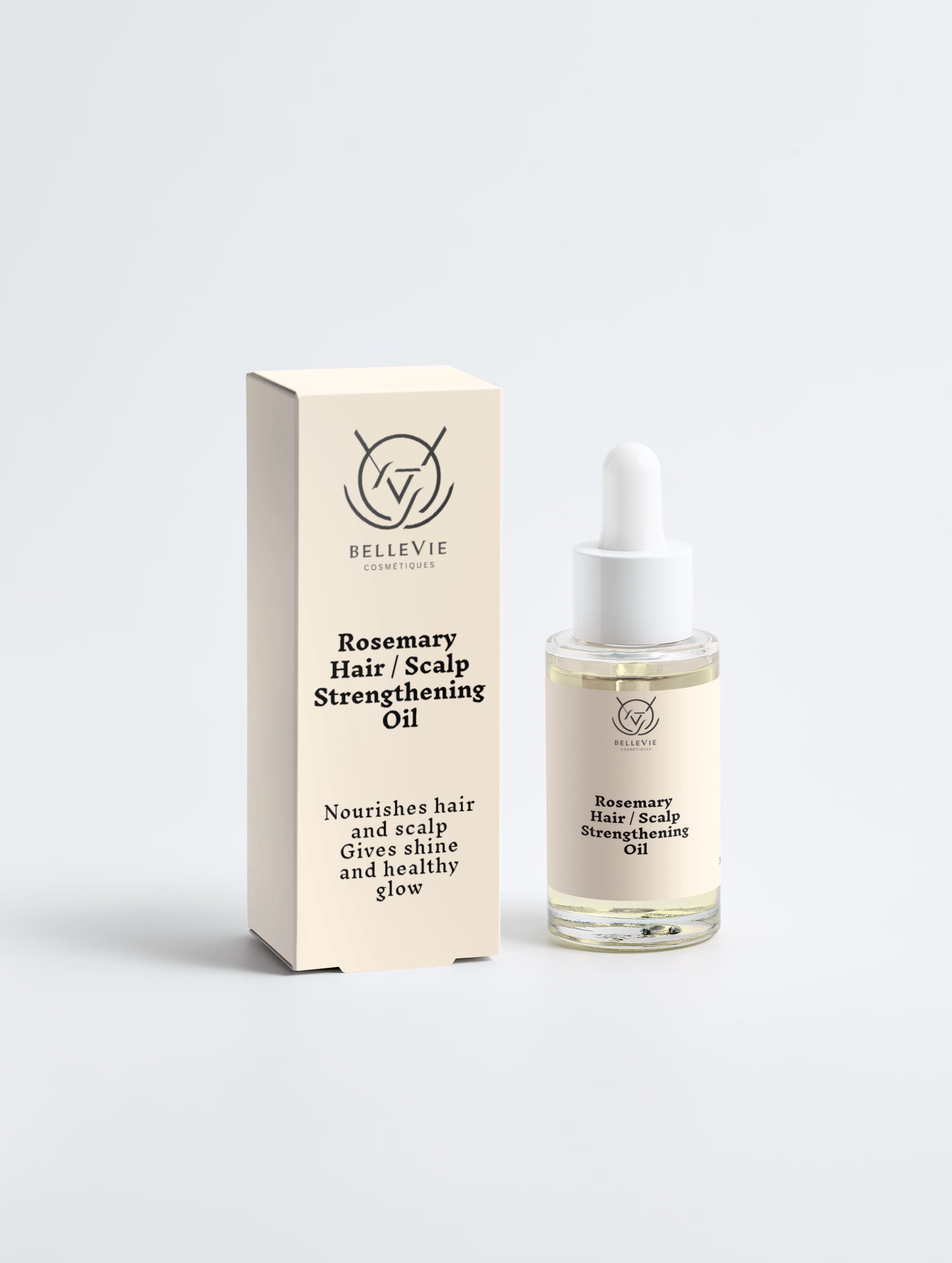 Olio Rinforzante per Capelli & Cuoio Capelluto al Rosmarino 30ml – Nutre, Rinforza & Rivitalizza