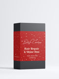 Box of Bella Via Cosmetiques Hair Repair & Shine Duo on a white background